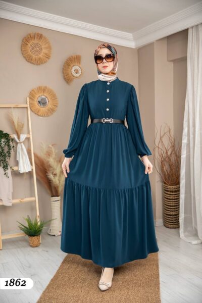 فستان صيفي ايبك عصري مع حزام