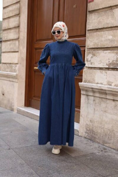 فستان شتوي جينز