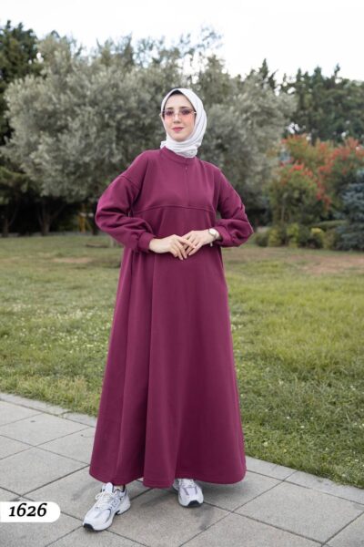 فستان شتوي فوتر سادة