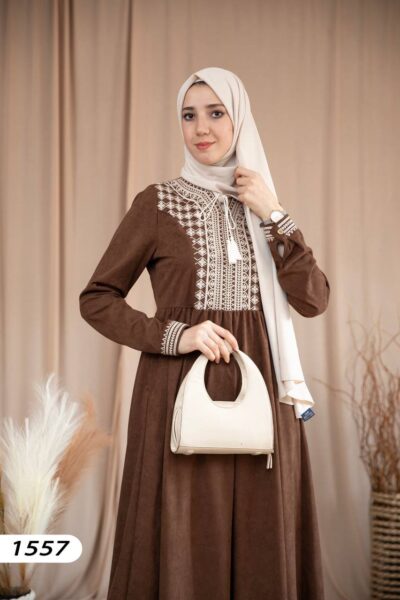 فستان شتوي شمواه مطرز