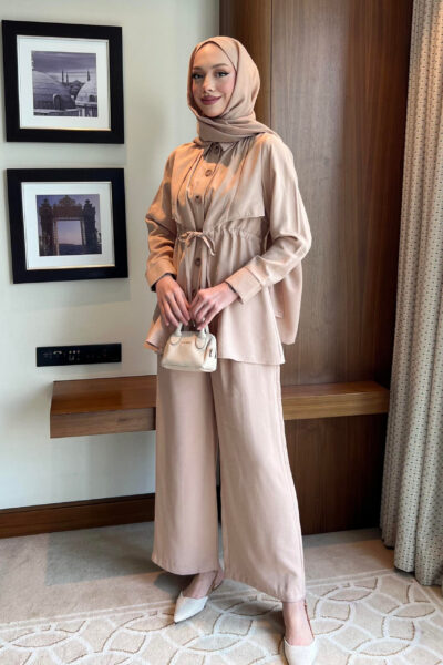 طقم صيفي طقم أليرلي مودال بني