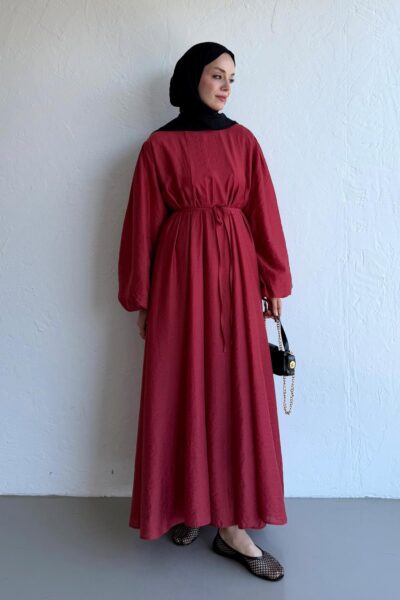 فستان صيفي ياسمين أحمر