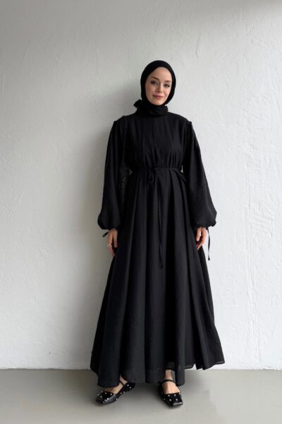 فستان صيفي ياسمين أسود