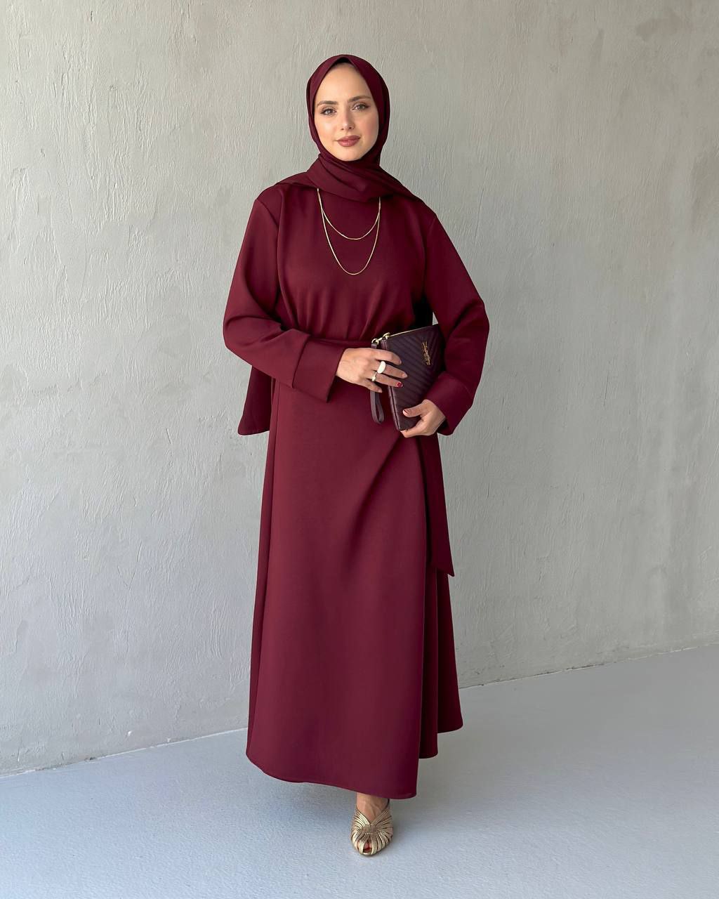 طقم تنورة أويشو مميز | بوردو