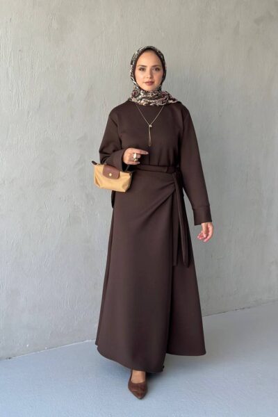 طقم تنورة أويشو مميز | بني