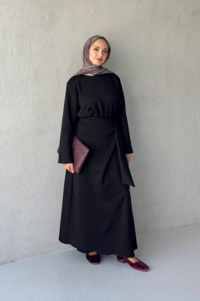 طقم تنورة أويشو مميز | أسود