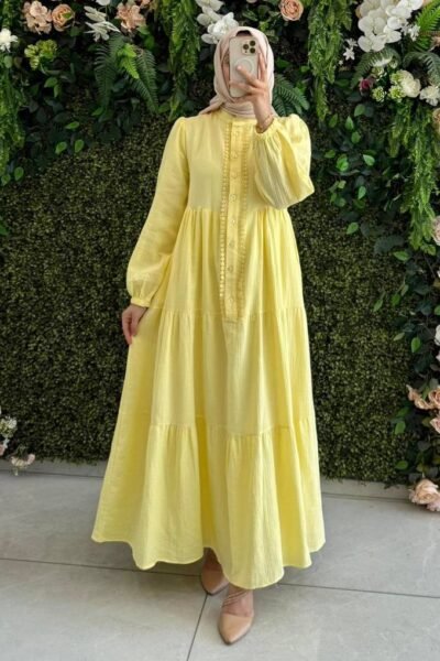 فستان شروق - مبطن | أصفر