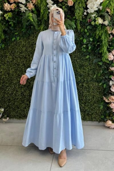 فستان شروق - مبطن | سماوي