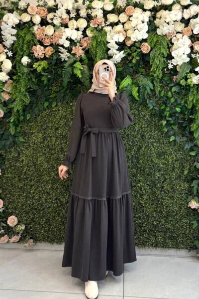 فستان بيسان مع حزام | سكني