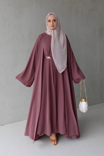 عباية قطعتين بلمسة ذهبية | موف