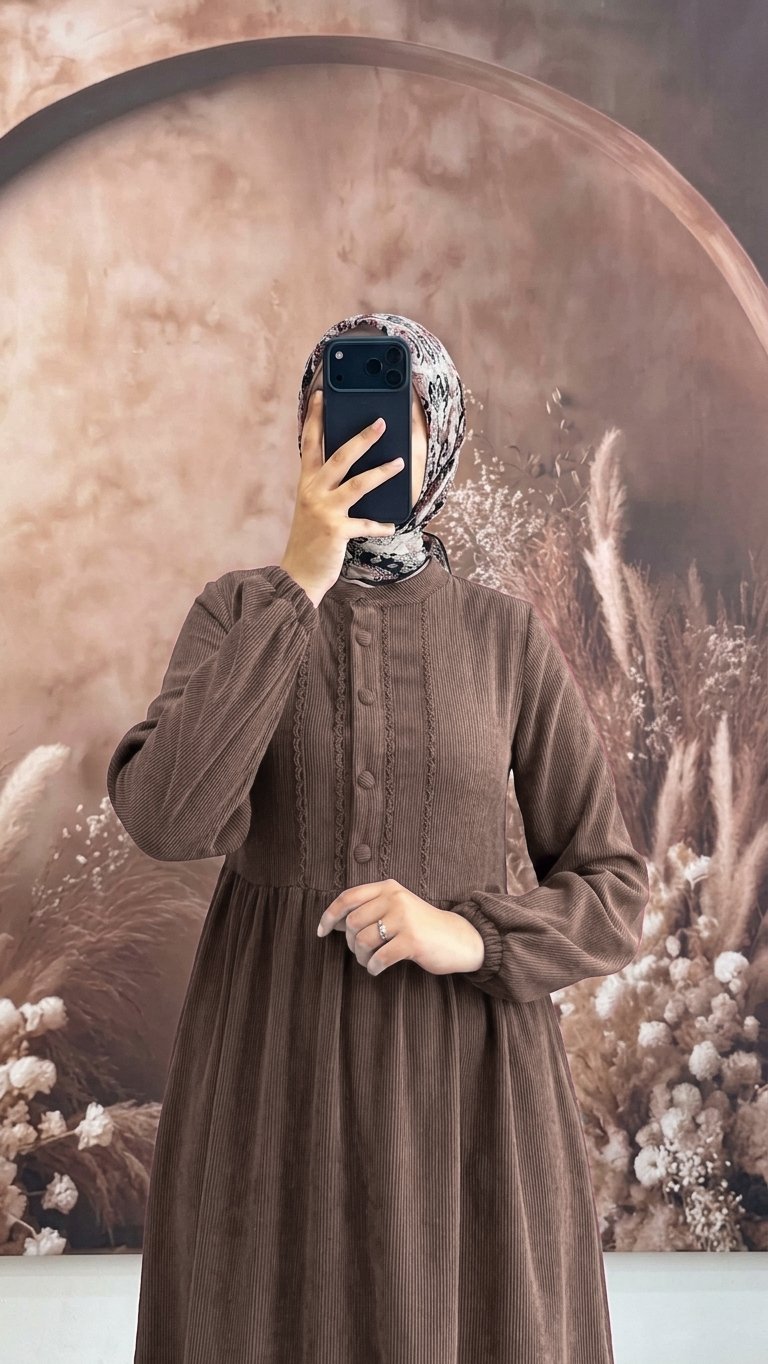 فستان وجد | بني - الصورة 2